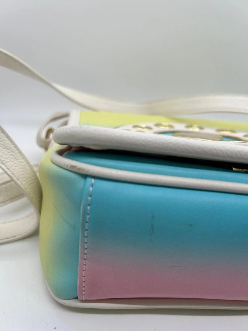 Betsey Johnson Cute Whimsical Pastel Rotary Dial Leather Crossbody Bag Purse 🌸🌸 - Picture 9 of 12